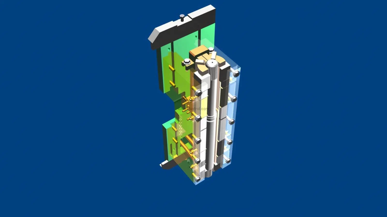 Single-shot axle coil concept with magnetic flux concentrators