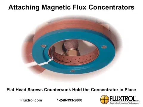 Magnetic flux concentrators attached to an induction coil