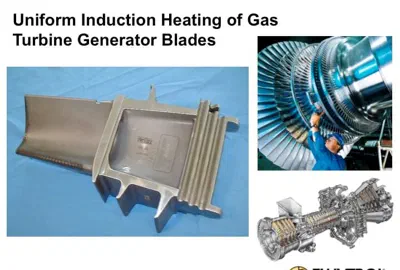 induction heating gas turbin blades